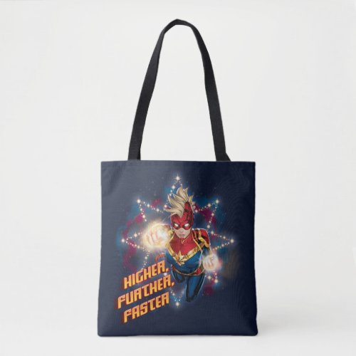 Avengers  Glowing Stars Captain Marvel Graphic Tote Bag