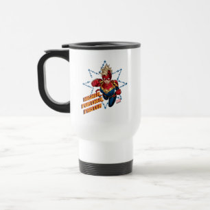 Avengers   Glowing Stars Captain Marvel Graphic Travel Mug