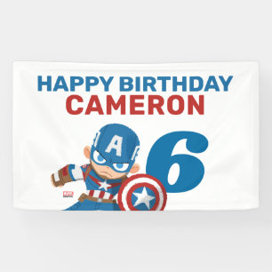 Avengers Guri Hiru Captain America Birthday Banner