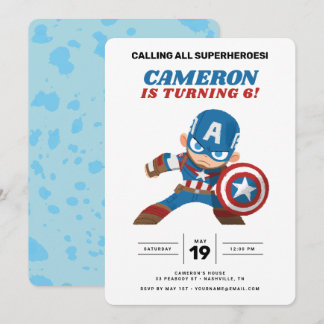 Avengers | Guri Hiru Captain America Birthday Invitation