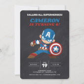 Avengers | Guri Hiru Captain America Birthday Invitation (Front)