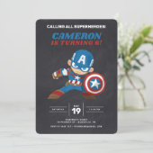 Avengers | Guri Hiru Captain America Birthday Invitation (Standing Front)