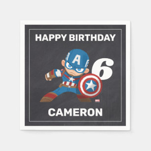 Avengers Guri Hiru Captain America Birthday Napkins