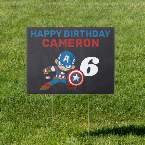 Avengers  Guri Hiru Captain America Birthday Sign