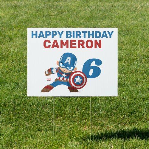 Avengers  Guri Hiru Captain America Birthday Sign