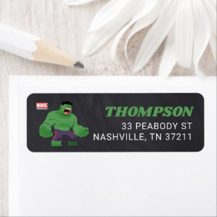 Avengers Guri Hiru Hulk Chalkboard Birthday Label