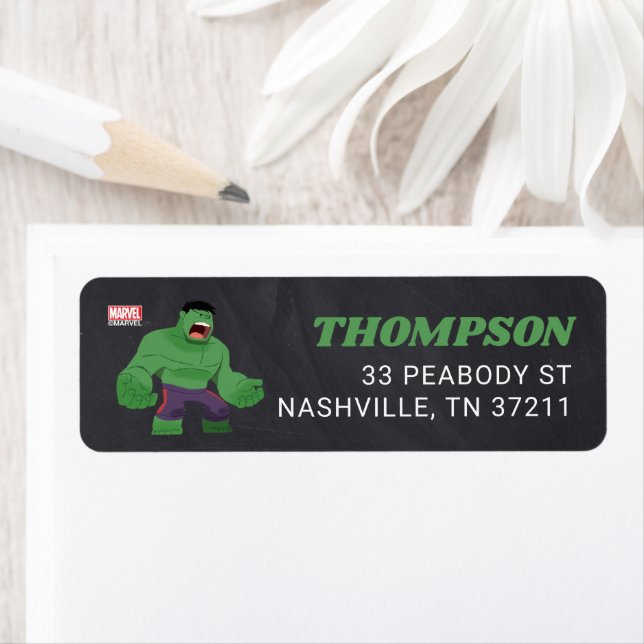 Avengers | Guri Hiru Hulk Chalkboard Birthday Label (Insitu)