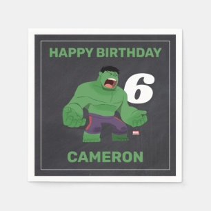 Avengers Guri Hiru - Hulk Chalkboard Birthday Napkins