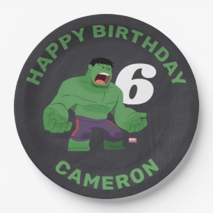 Avengers   Guri Hiru - Hulk Chalkboard Birthday Paper Plates
