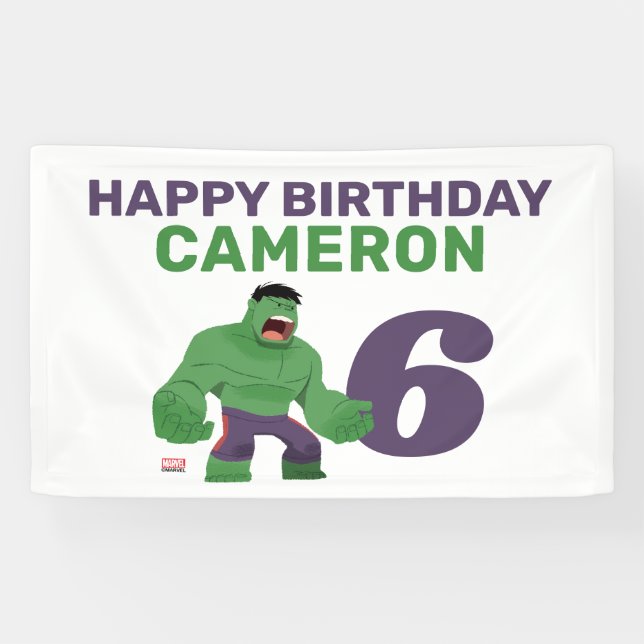 Avengers | Guri Hiru Incredible Hulk Birthday Banner (Horizontal)