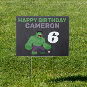 Avengers   Guri Hiru Incredible Hulk Birthday Sign