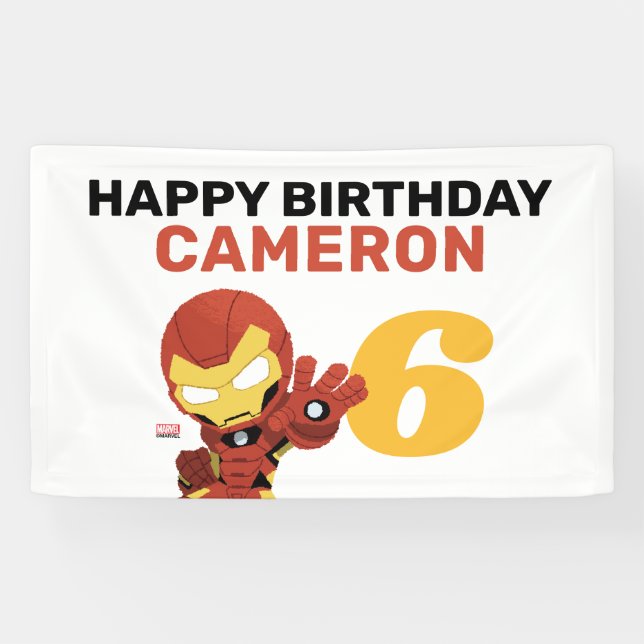 Avengers | Guri Hiru Iron Man Birthday Banner (Horizontal)
