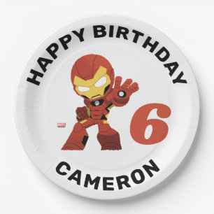 Avengers Guri Hiru Iron Man Birthday Paper Plates