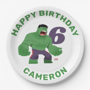 Avengers Guri Hiru - The Hulk Birthday Paper Plates
