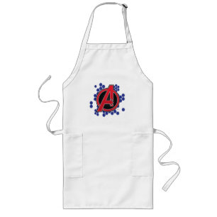 Avengers   High Tech Red Avengers Logo Long Apron