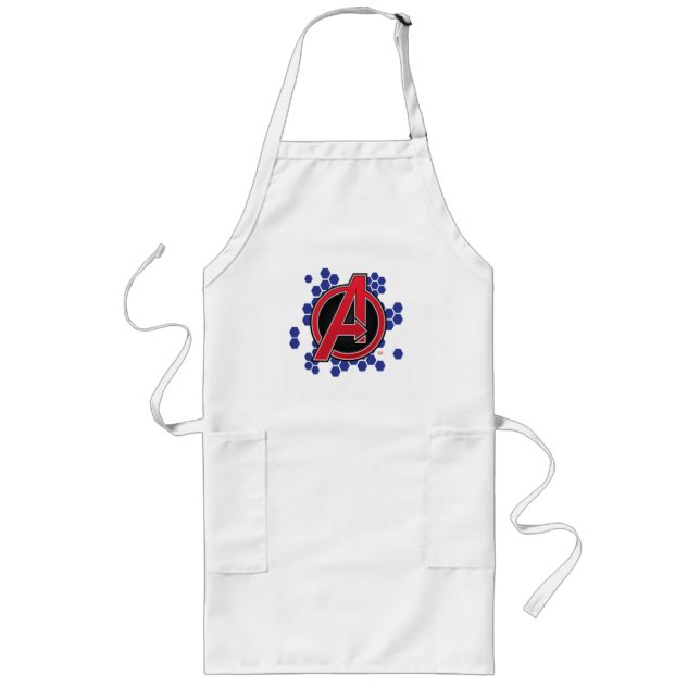 Avengers | High Tech Red Avengers Logo Long Apron (Front)