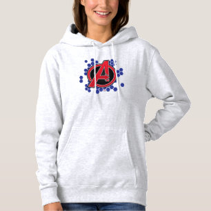 Avengers High Tech Red Avengers Logo Pattern Hoodie