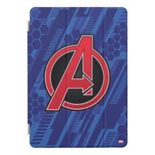 Avengers High Tech Red Avengers Logo Pattern iPad Pro Cover