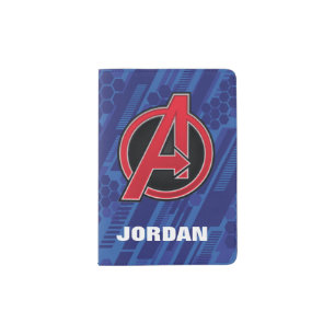 Avengers   High Tech Red Avengers Logo Pattern Passport Holder