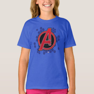Avengers High Tech Red Avengers Logo Pattern T-Shirt