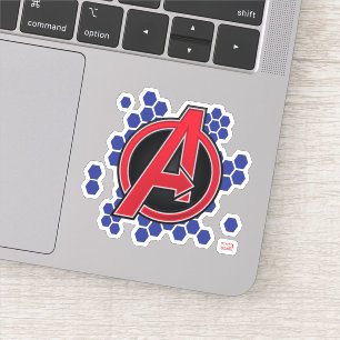Avengers   High Tech Red Avengers Logo Sticker