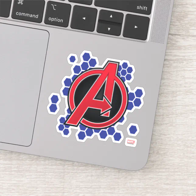 Avengers | High Tech Red Avengers Logo Sticker | Zazzle