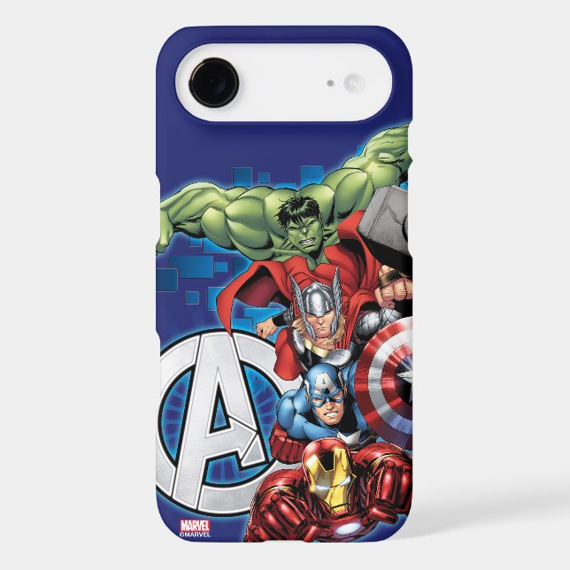 Avengers | High Tech Stacked Group & Logo Case-Mate Samsung Galaxy Case (Back)