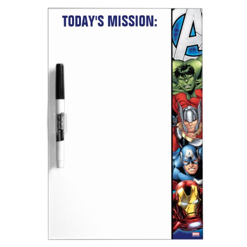 Avengers  High Tech Stacked Group  Logo Dry Erase Board