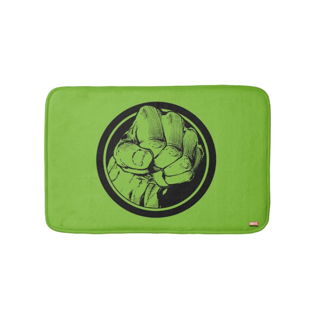 Avengers Hulk Fist Logo Bath Mat (Front)