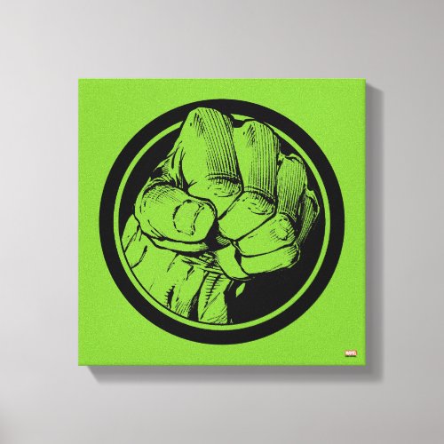 Avengers Hulk Fist Logo Canvas Print