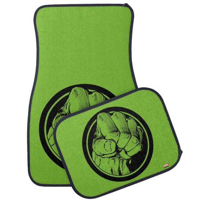 Avengers Hulk Fist Logo Car Floor Mat (Set)