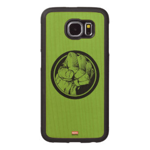 Avengers Hulk Fist Logo Carved Wood Samsung Galaxy S6 Case