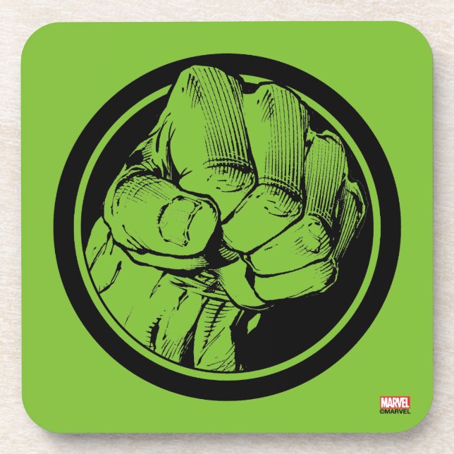 Avengers Hulk Fist Logo Coaster (Front)