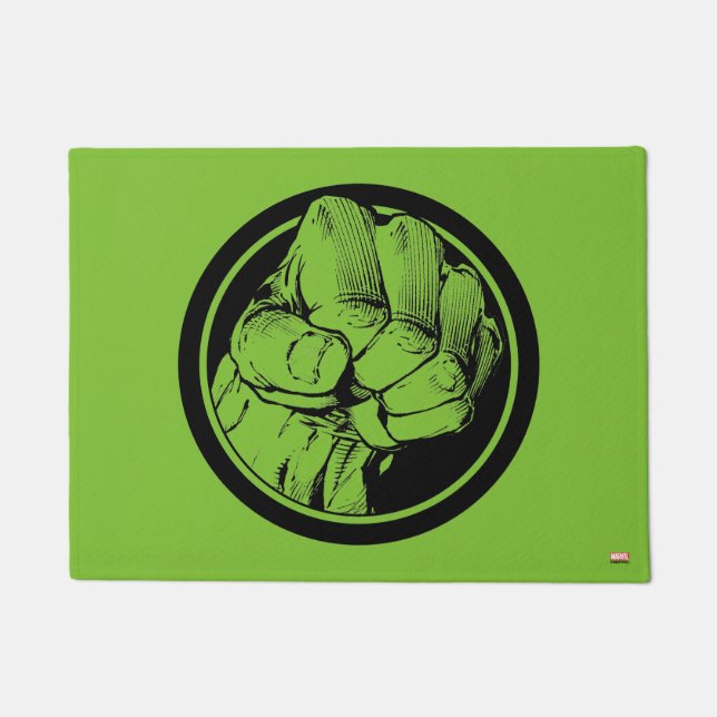 Avengers Hulk Fist Logo Doormat (Front)
