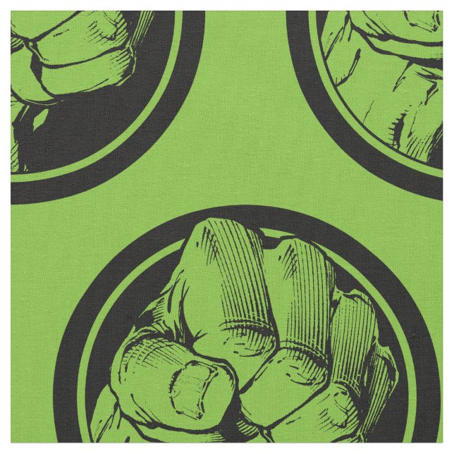 Avengers Hulk Fist Logo Fabric (Close Up)