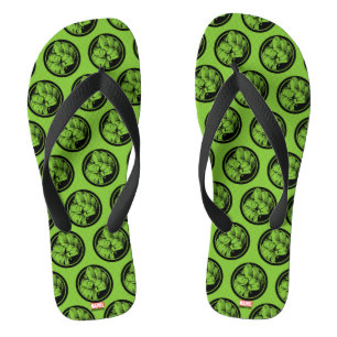 Avengers Hulk Fist Logo Flip Flops