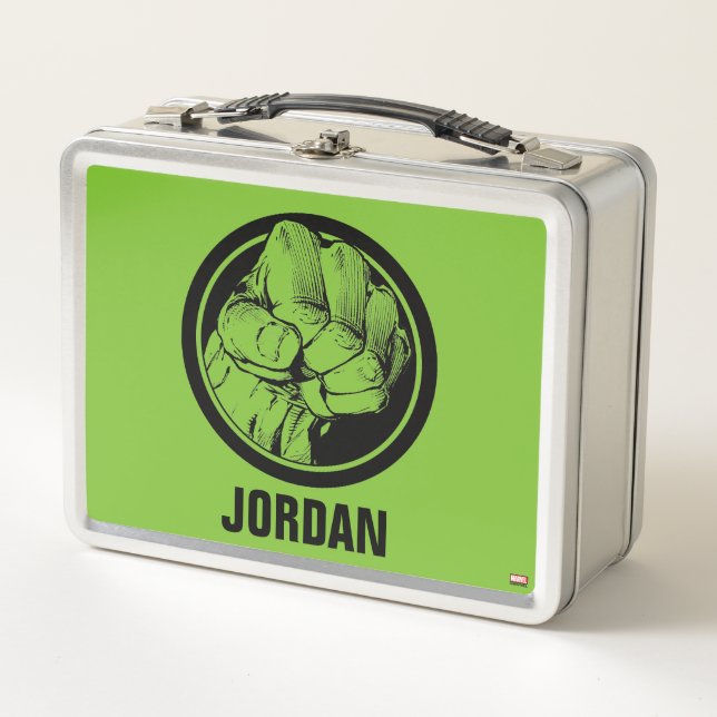 Avengers Hulk Fist Logo Metal Lunch Box (Front)