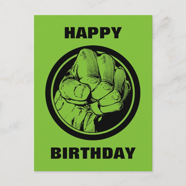 Avengers Hulk Fist Logo Postcard (Front)