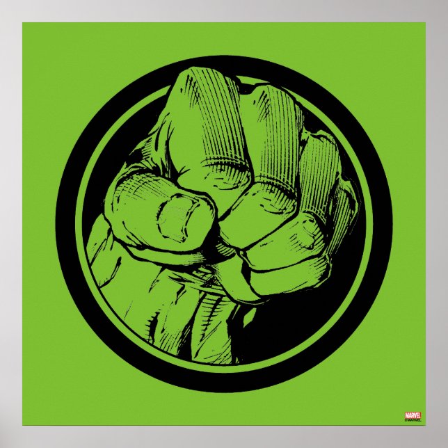 Avengers Hulk Fist Logo Poster (Front)