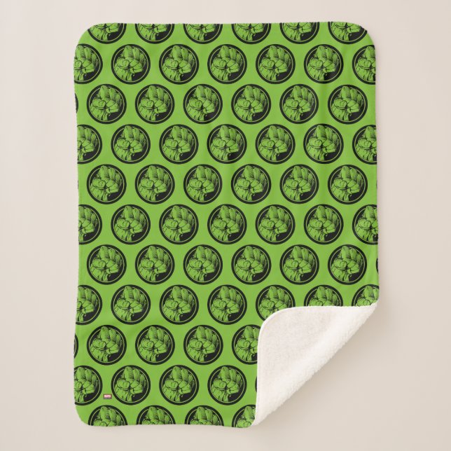 Avengers Hulk Fist Logo Sherpa Blanket (Front)