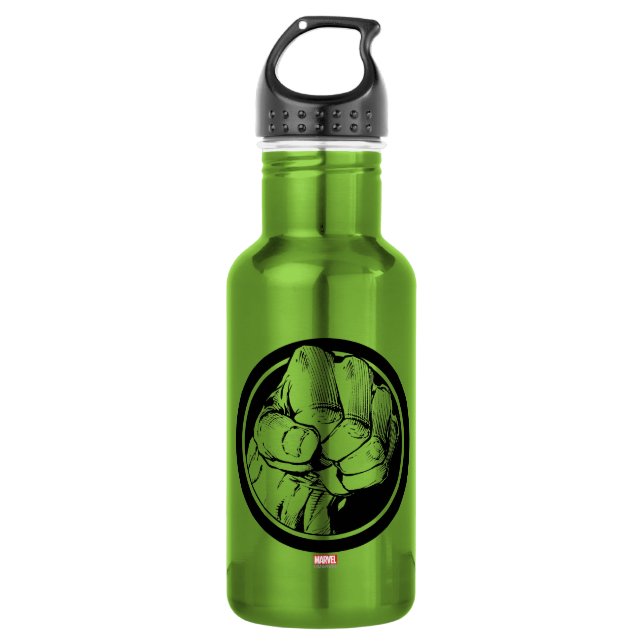 Avengers Hulk Fist Logo Stainless Steel Water Bottle (Front)