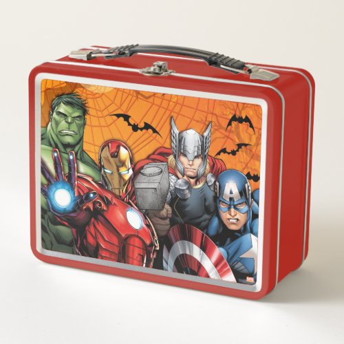 Avengers  Hulk Iron Man Thor  Cap Halloween Metal Lunch Box