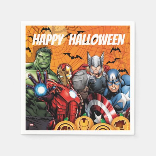 Avengers  Hulk Iron Man Thor  Cap Halloween Napkins