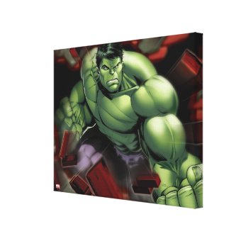 Avengers Hulk Smashing Through Bricks Canvas Print | Zazzle