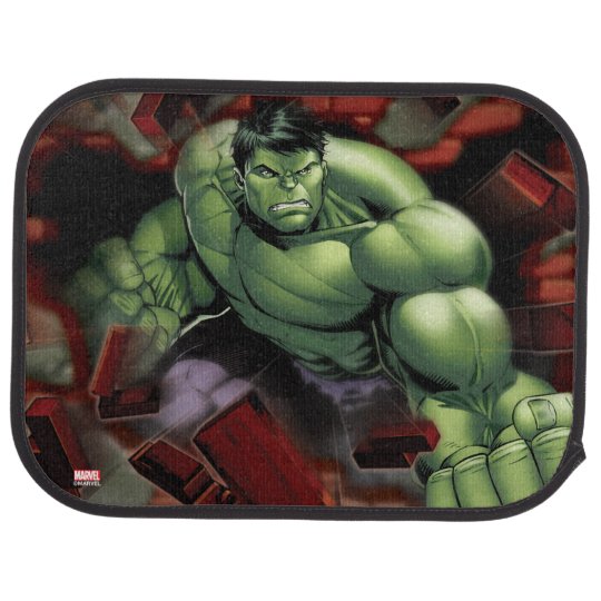 Avengers Hulk Smashing Through Bricks Car Floor Mat | Zazzle.com