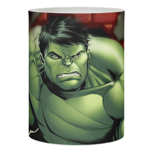 Avengers Hulk Smashing Through Bricks Flameless Candle (Front)