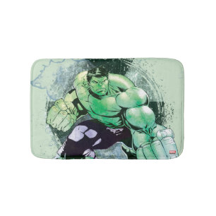 Avengers Hulk Watercolor Graphic Bath Mat