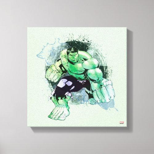 Avengers Hulk Watercolor Graphic Canvas Print