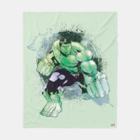 Avengers Hulk Watercolor Graphic Fleece Blanket