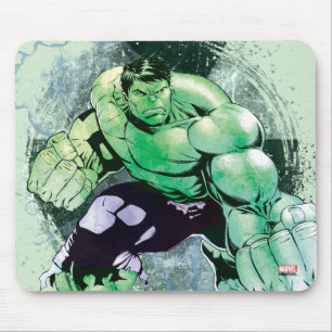 Avengers Hulk Watercolor Graphic Mouse Pad